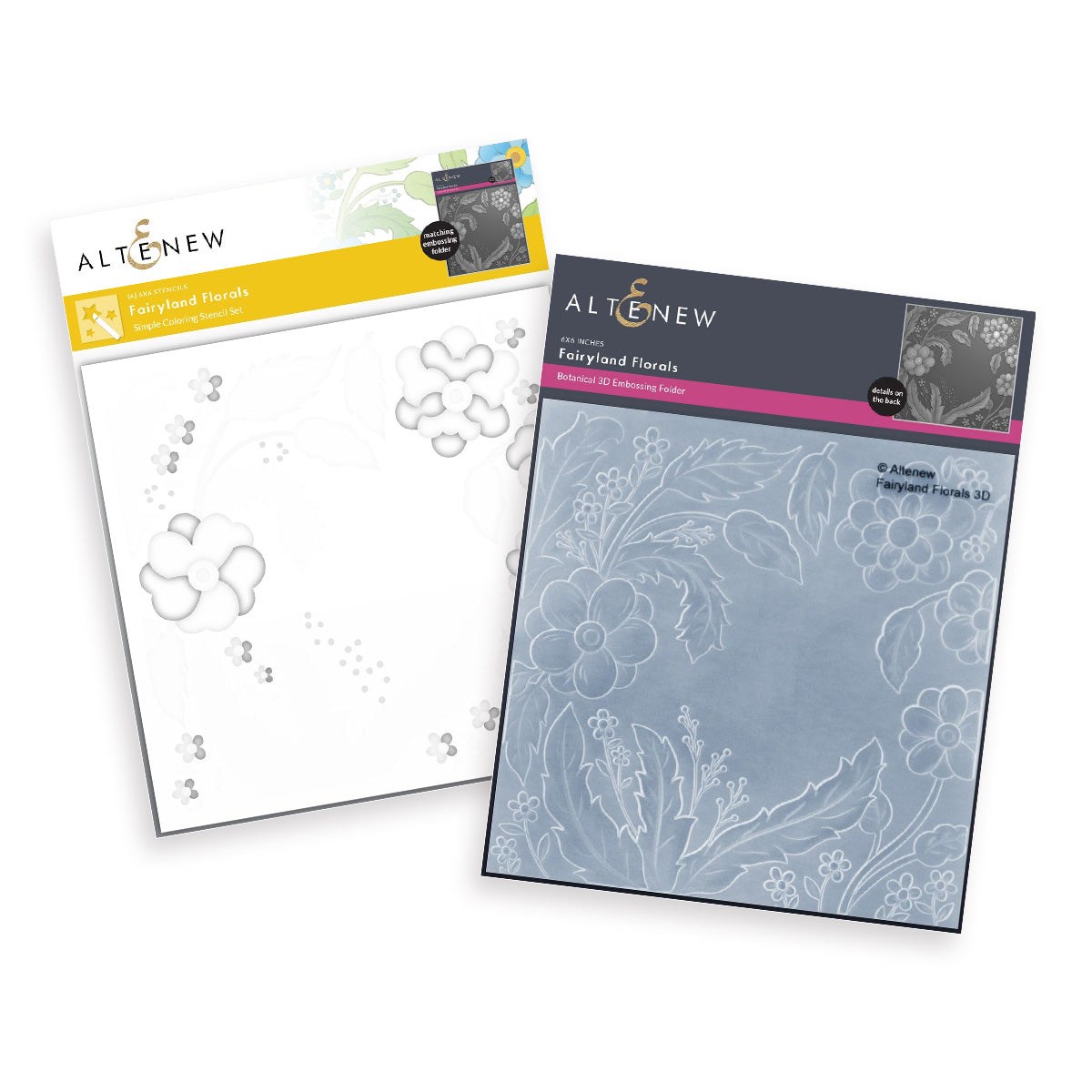 Altenew Fairyland Florals 3D Embossing Folder and Stencil Set