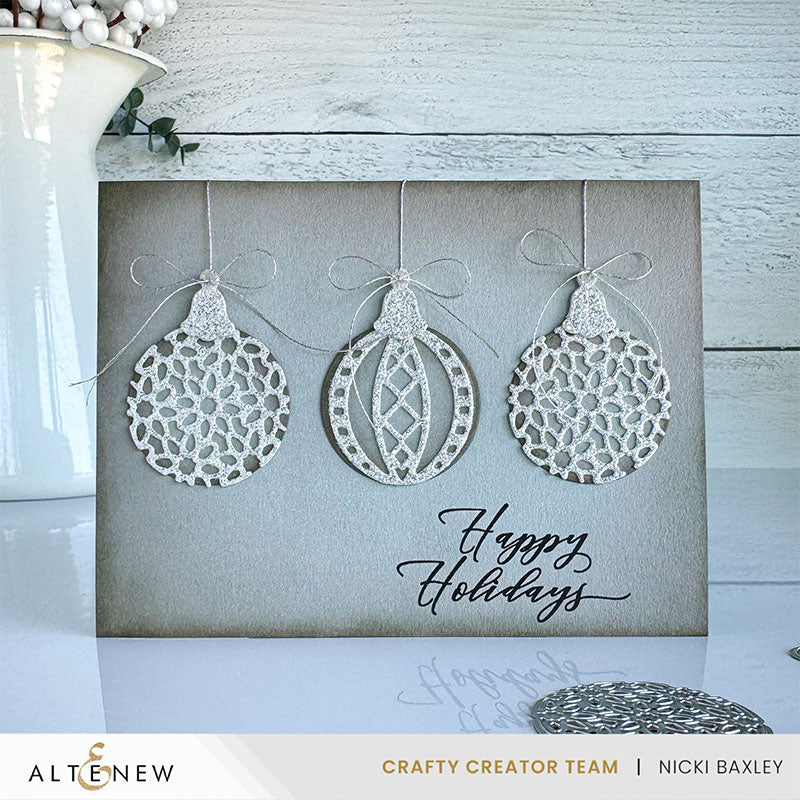 Altenew Festive Ornaments Layering Dies alt10411 happy holidays
