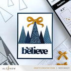 Altenew Festive Triangles Clear Stamp and Press Plate Set blue