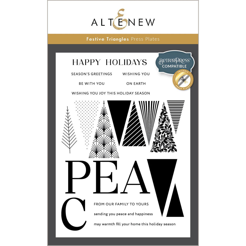 Altenew Festive Triangles Clear Stamp and Press Plate Set product image 2