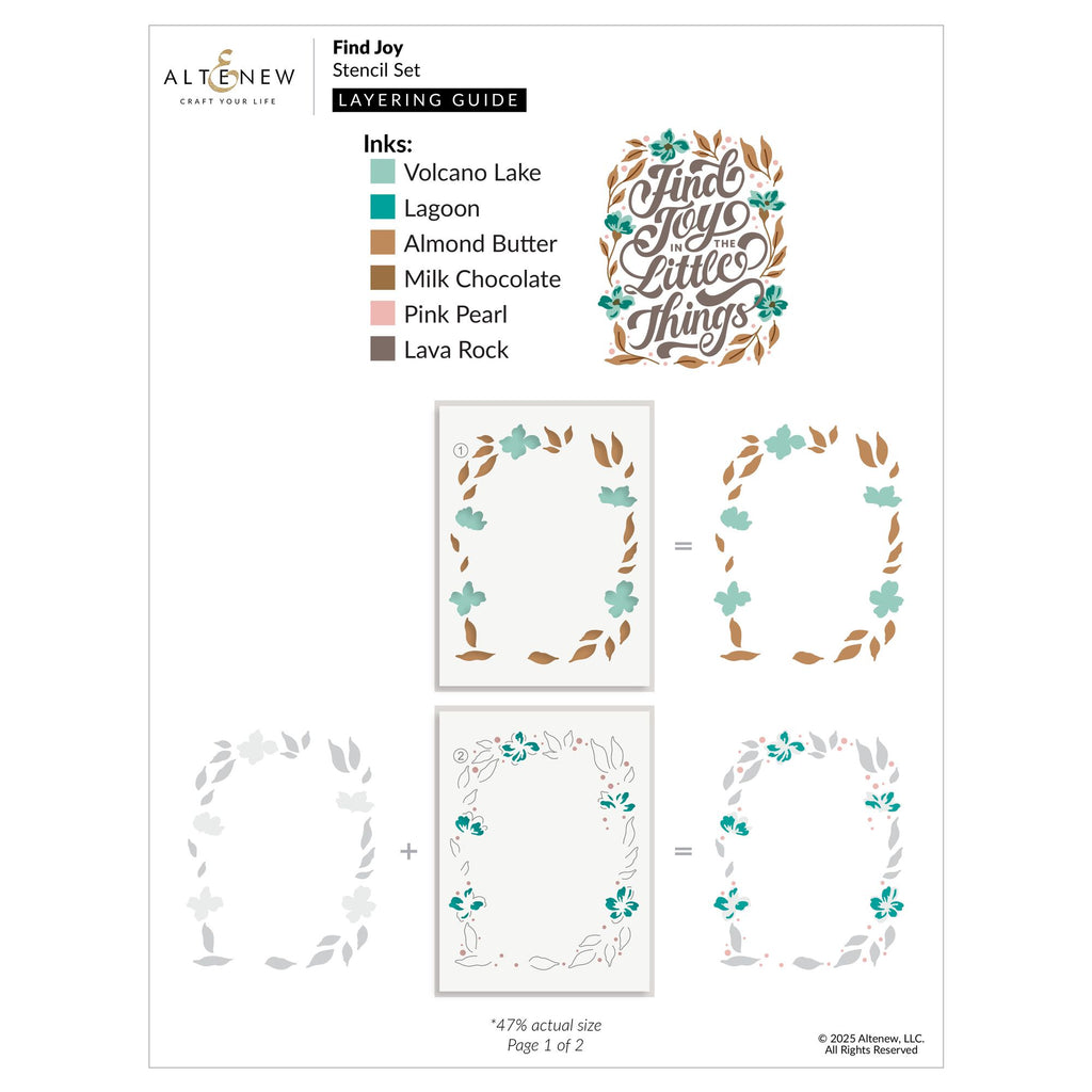 Altenew Find Joy Layering Stencils alt11075 layering guide 2