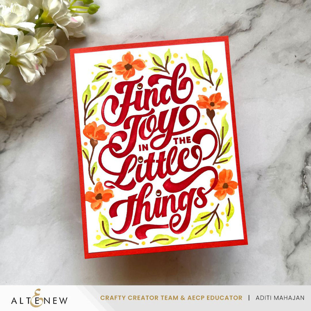 Altenew Find Joy Layering Stencils alt11075 red