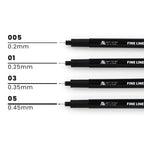 Altenew Fine Liner Pens 2.0 alt10549 line sizes