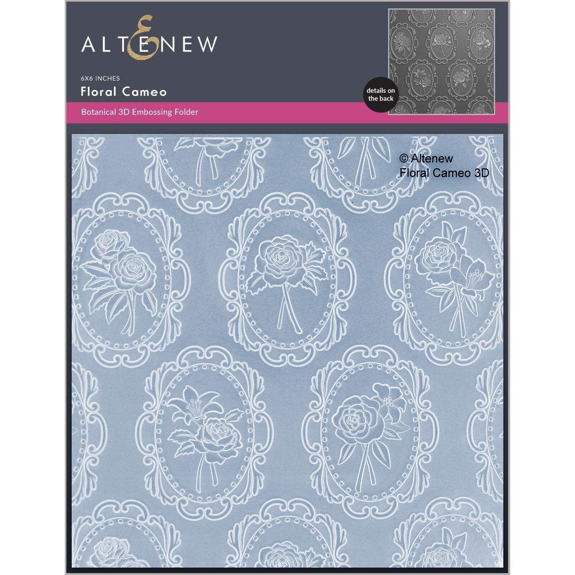 Altenew Floral Cameo 3D Embossing Folder alt10787