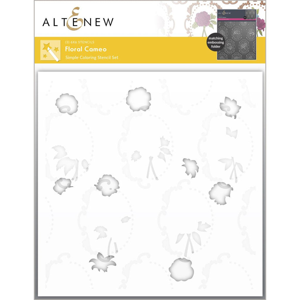 Altenew Floral Cameo Simple Coloring Stencils alt10788