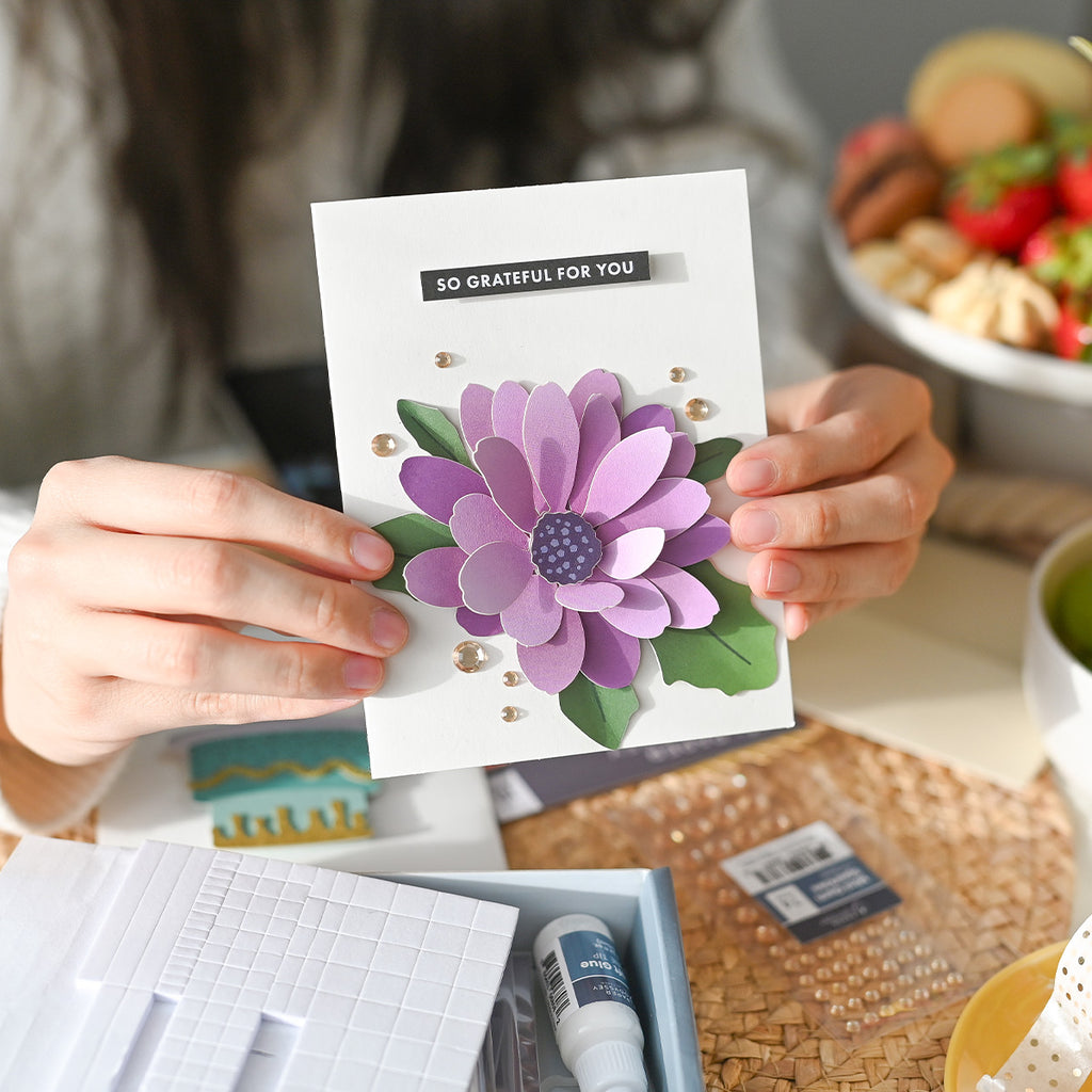 Altenew Floral Elegance Greeting Card Kit alt11273 purple flower
