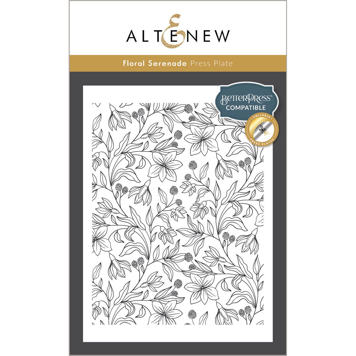 Altenew Floral Serenade Press Plate alt10790