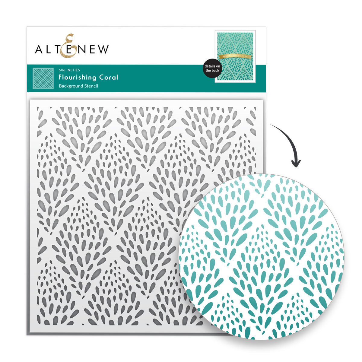 Altenew Flourishing Coral Stencil alt11435