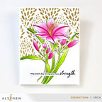 Altenew Flourishing Coral Stencil alt11435 lillies