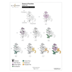 Altenew Flowers and Flourishes Clear Stamp Die and Stencil Set layering guide 3