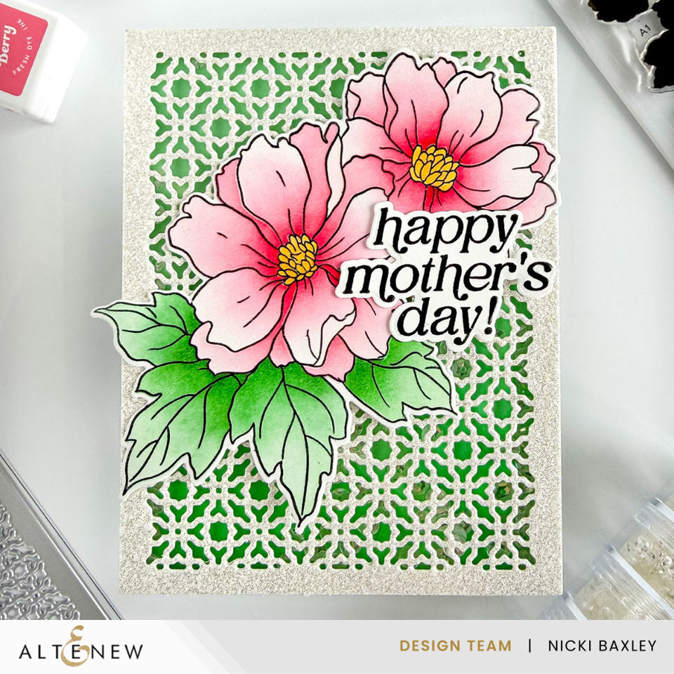 Altenew Flowers and Flourishes Clear Stamps alt11280 happy mother's day