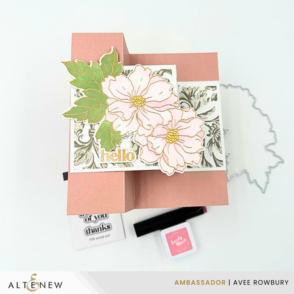 Altenew Flowers and Flourishes Dies alt11282 pink flowers