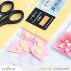 Altenew Foam Adhesive 1/16 Dots alt11445 product on back of paper poinsettia