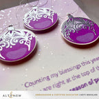 Altenew Foam Adhesive 1/8 Dots alt11460 purple ornaments card