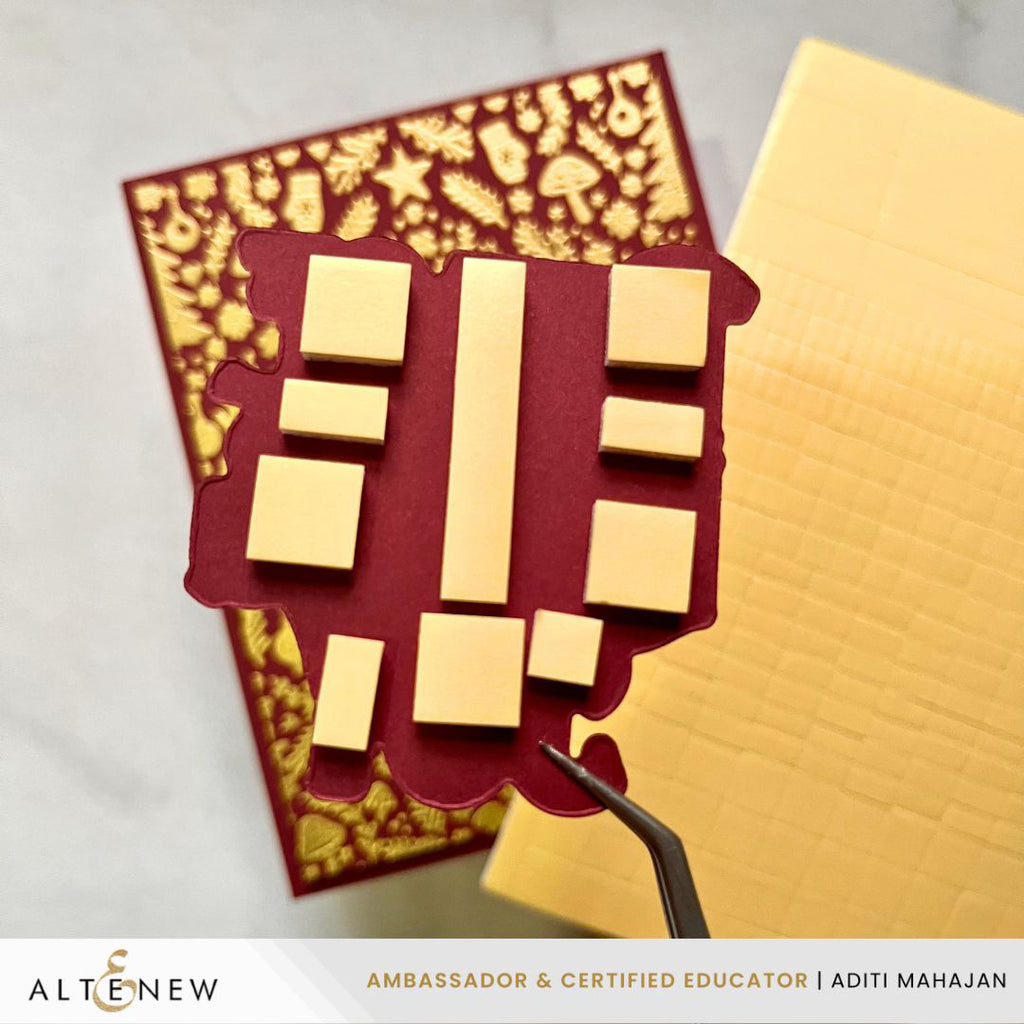 Altenew Foam Adhesive 1/8 Squares alt11459 visual on back of card