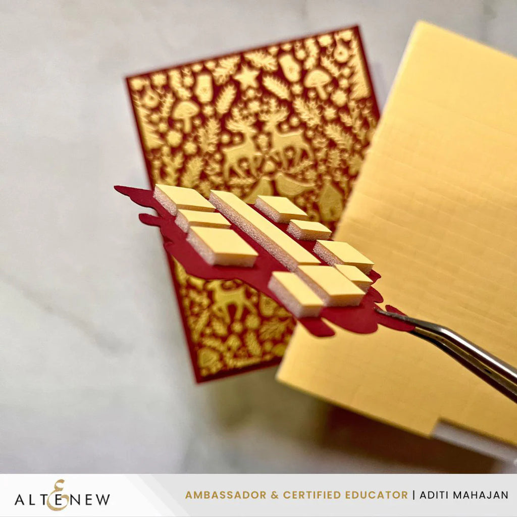 Altenew Foam Adhesives 1/16 and 1/8 Square Set visual of product on back of paper