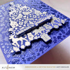 Altenew Foam Strip Duo Set blue silver tree card
