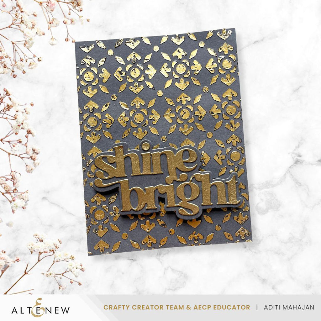 Altenew Foil Relief Paste alt10668 gold design