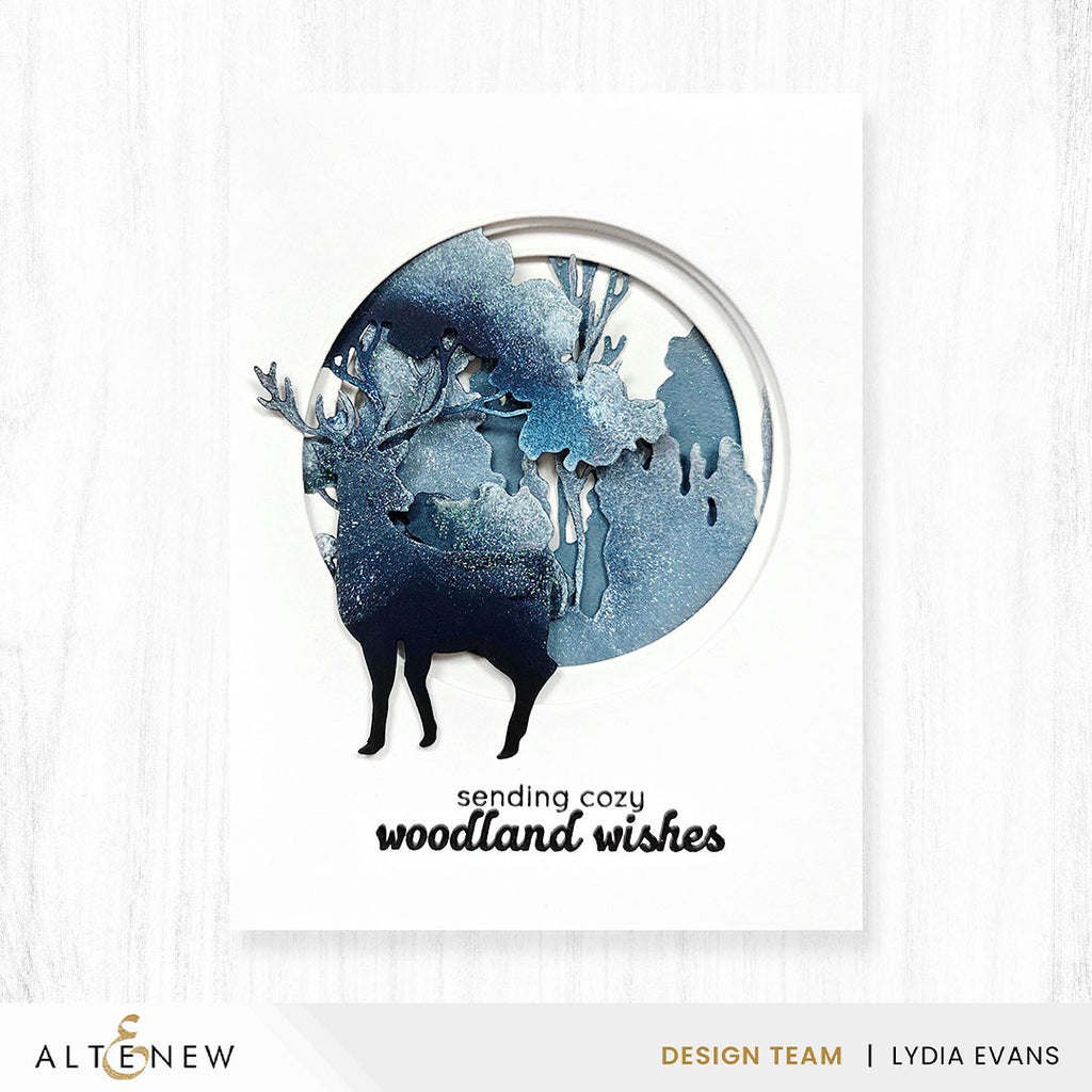 Altenew Forest Friends Silhouettes Dies alt11519 woodland wishes card