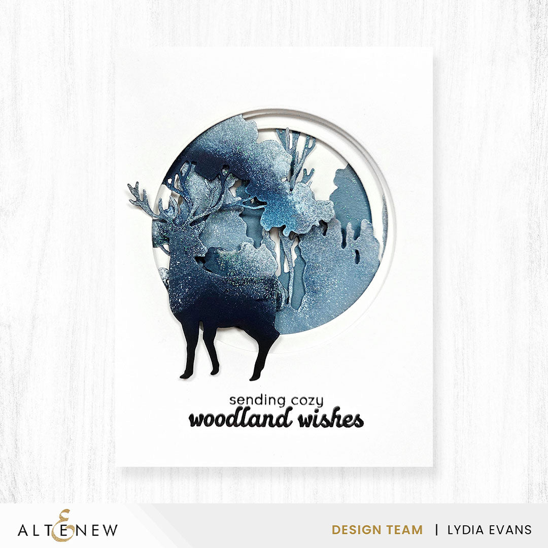 Altenew Forest Friends Silhouettes Dies alt11519 woodland wishes card