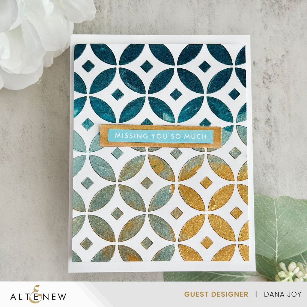 Altenew Galactic Skies Shimmer Relief Paste alt8639 miss you