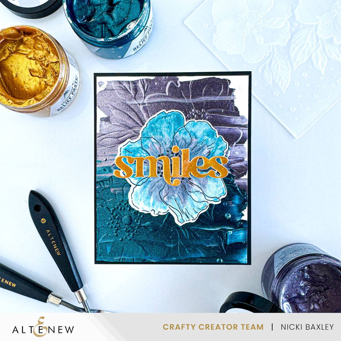 Altenew Galactic Skies Shimmer Relief Paste alt8639 smiles