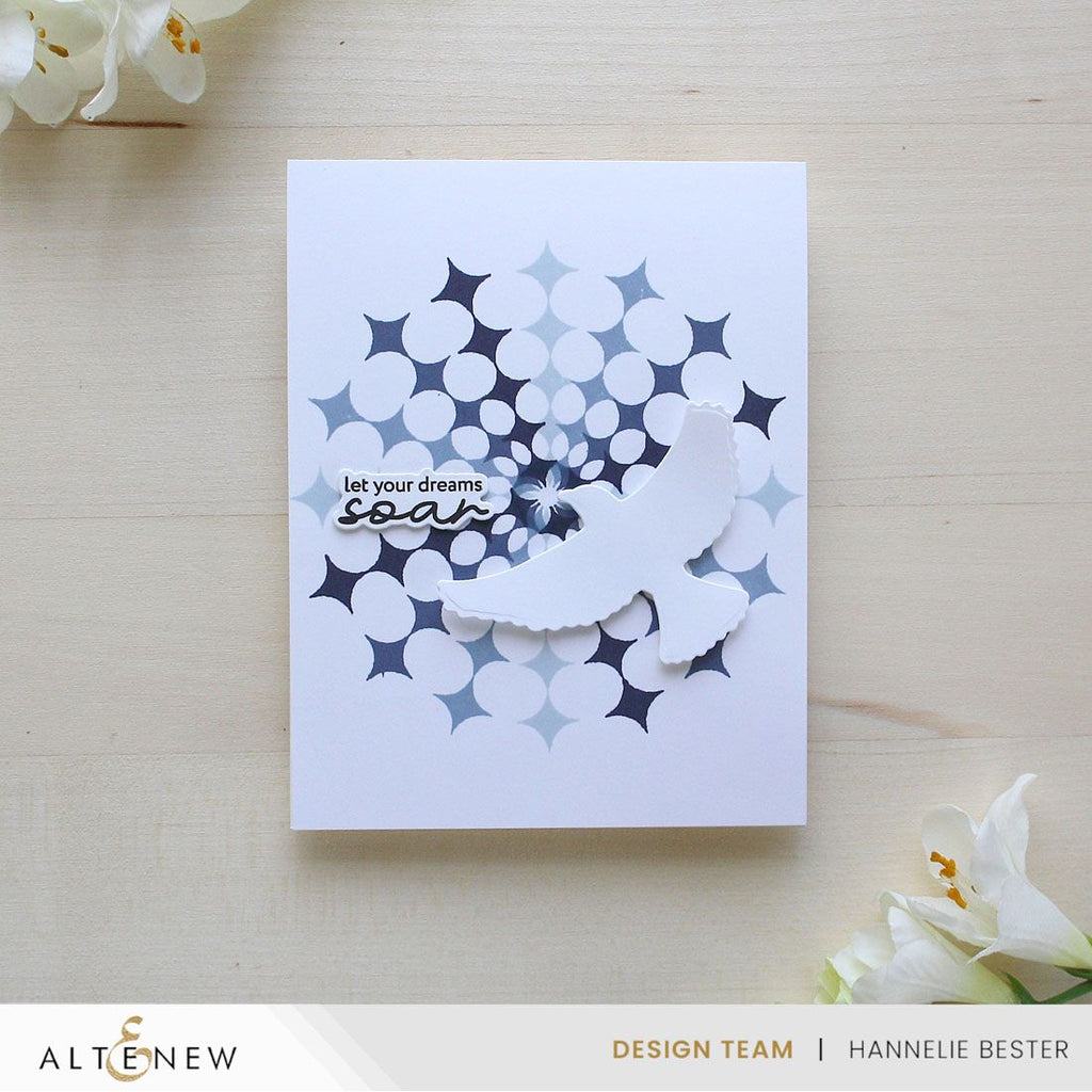 Altenew Geo Play Wreath Builder Clear Stamp and Die Set dreams soar