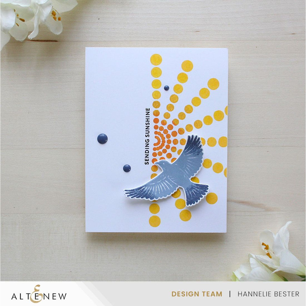 Altenew Geo Play Wreath Builder Clear Stamps alt11278 sending sunshine