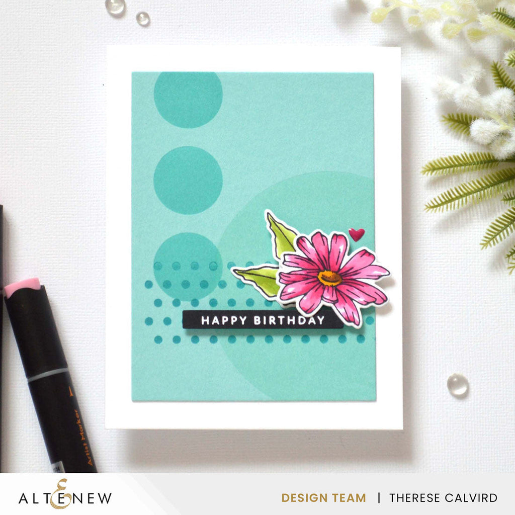 Altenew Geometric Essentials Circles Press Plates alt10471 happy birthday