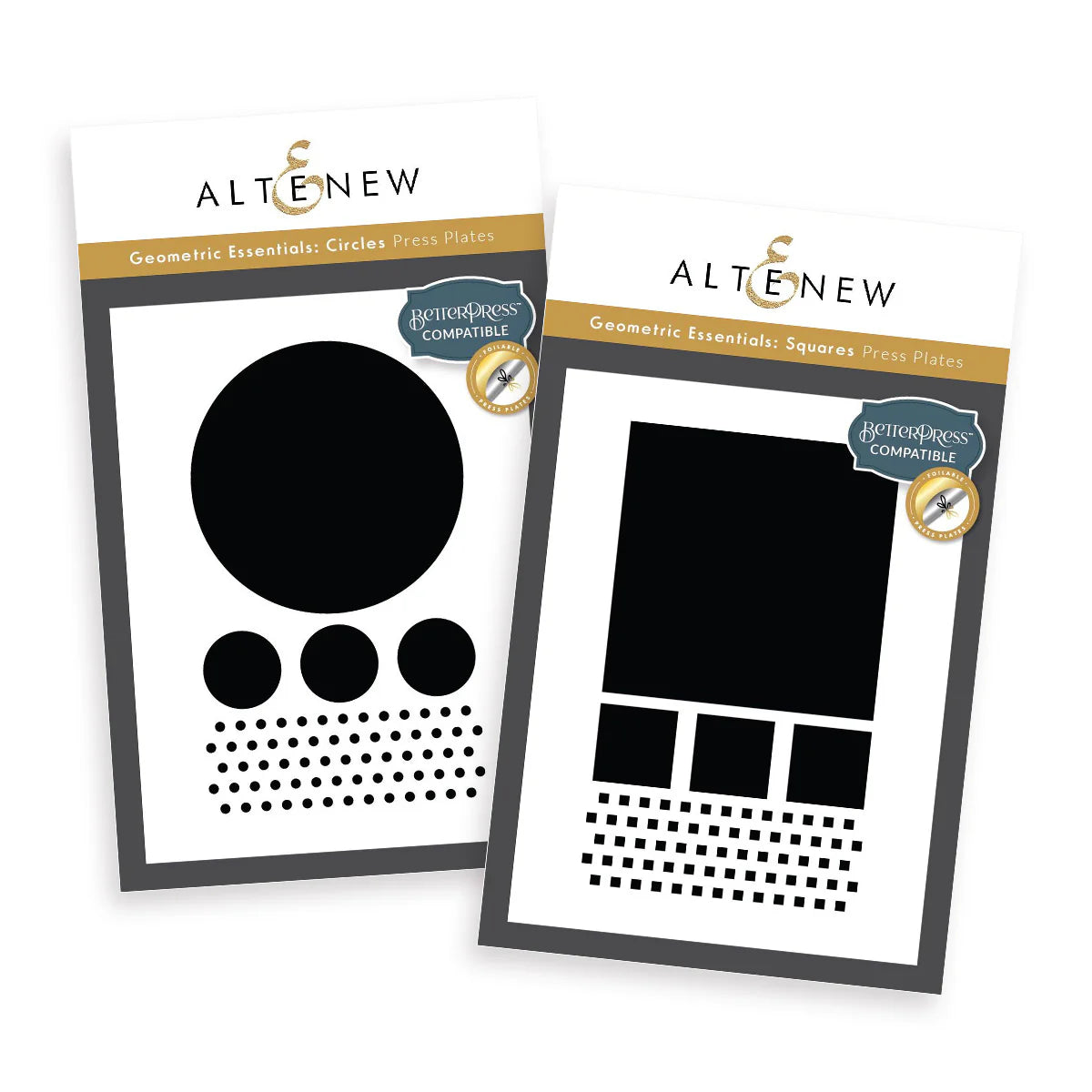 Altenew Geometric Essentials Circles and Squares Press Plate Set