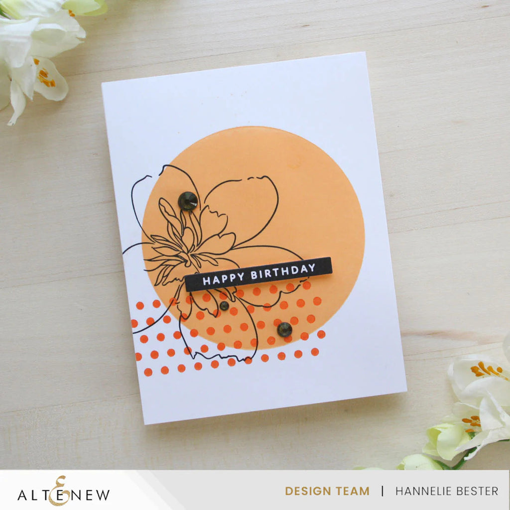 Altenew Geometric Essentials Circles and Squares Press Plate Set happy birthday
