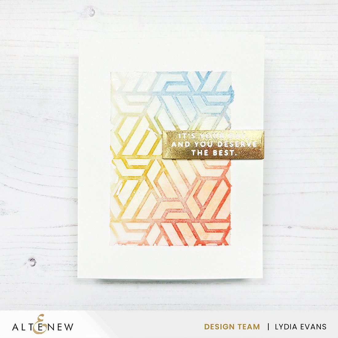 Altenew Geometric Mix Stencil alt11398 happy birthday