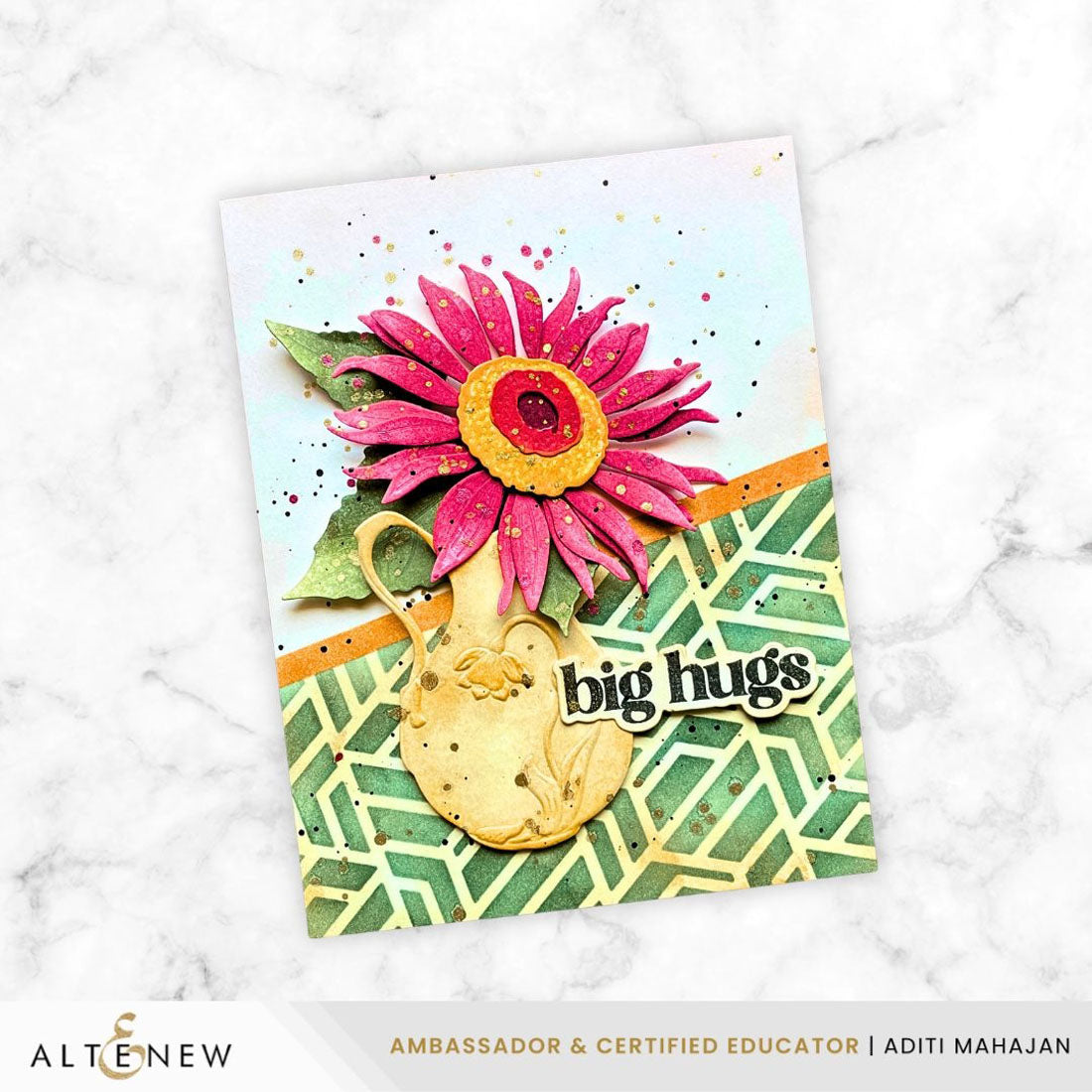 Altenew Geometric Mix Stencil alt11398 sunflower
