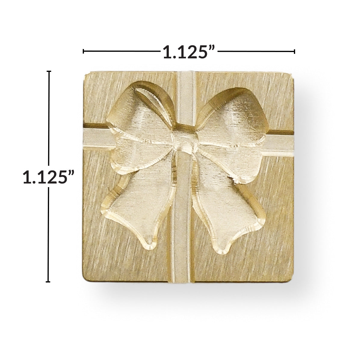 Altenew Gift Box Bow Wax Seal Stamp alt10702 dimensions