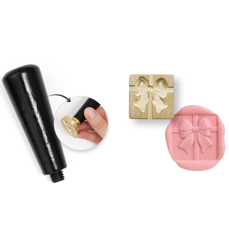 Altenew Gift Box Bow Wax Seal Stamp and Wax Stamp Handle Set