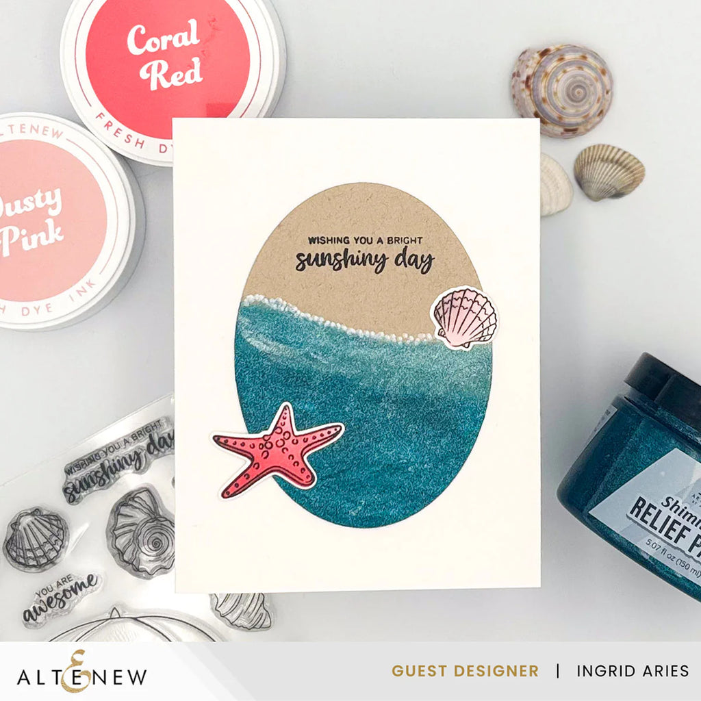 Altenew Gilded Elegance Shimmer Relief Paste Set beach