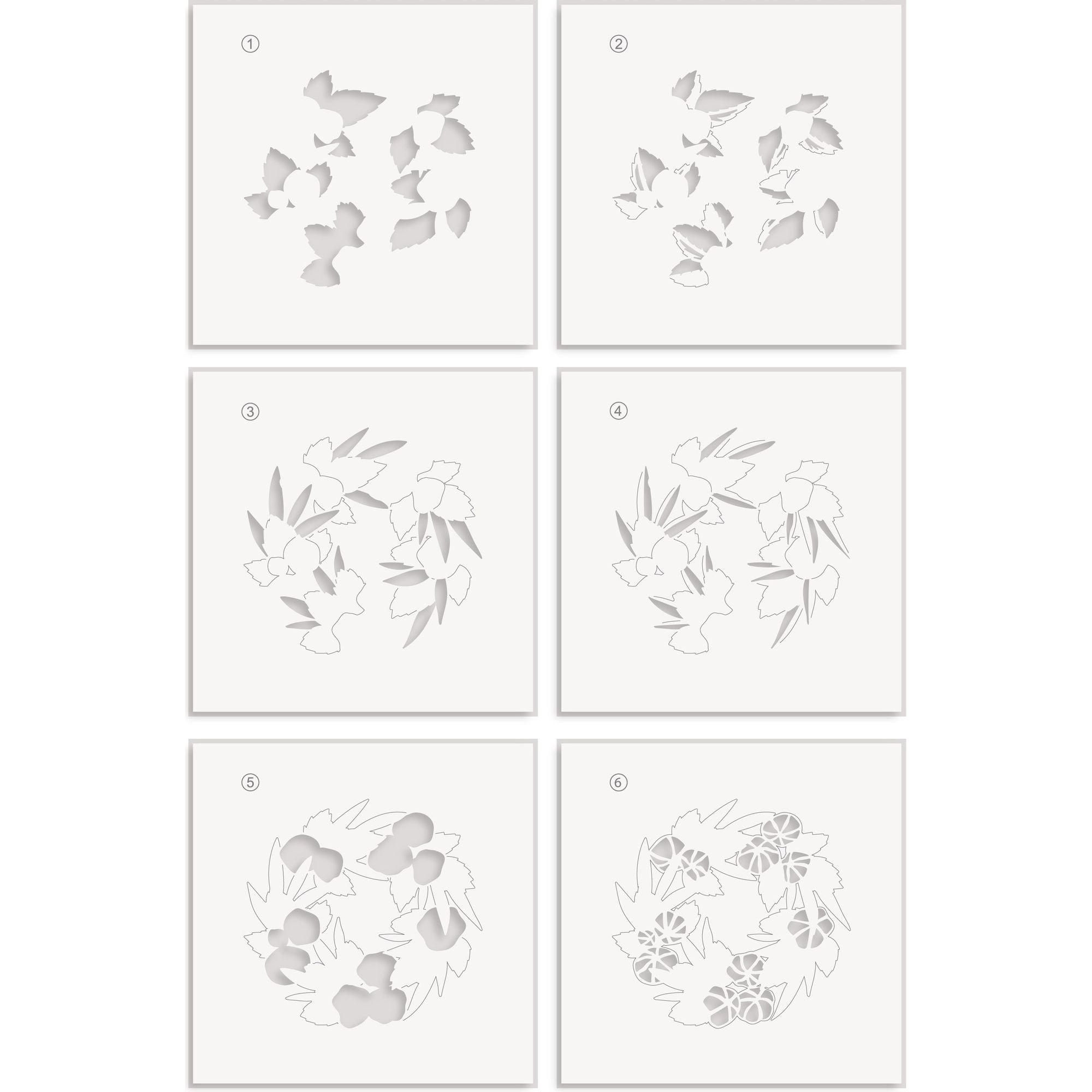 Altenew Gourmet Garland Layering Stencils alt10364 layering order