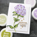 Altenew Graceful Blooms STAMPtember Exclusive Stamps and Dies Lush Lavender Hydrangea Card
