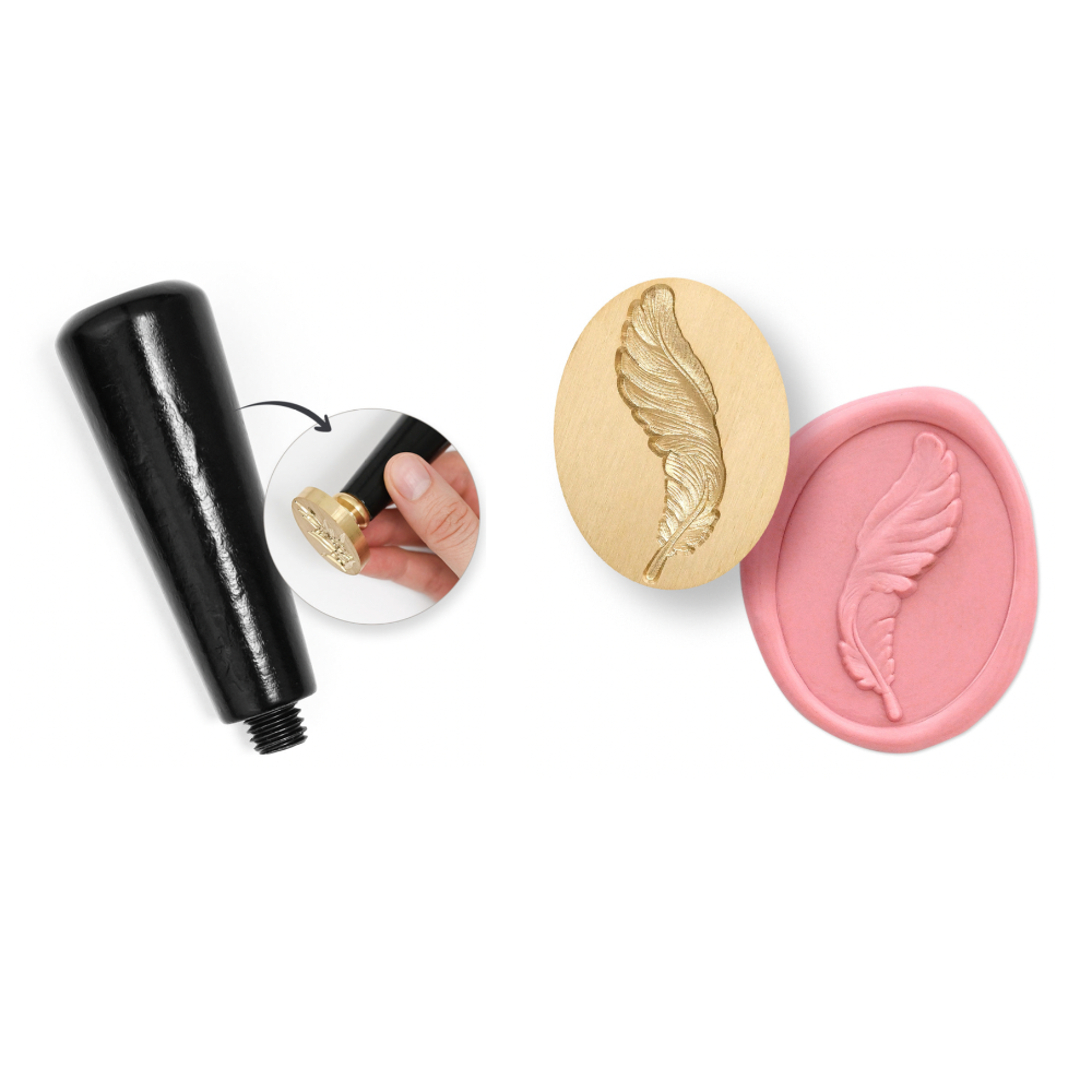 Altenew Graceful Feather Wax Seal Stamp and Wax Stamp Handle Set