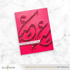 Altenew Happy Eid Arabic Calligraphy Embossing Folder and Stencil Set red