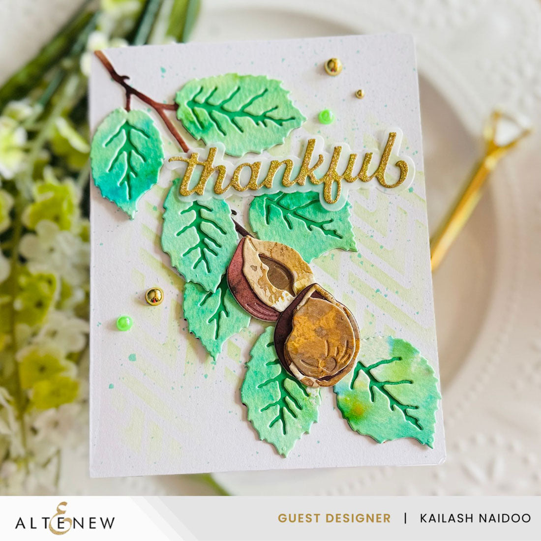 Altenew Hazelnut Branch Layering Dies alt10443 thankful
