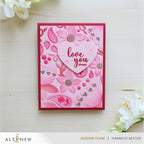 Altenew Hearts and Paislies Stencil and 3D Embossing Folder Set love you