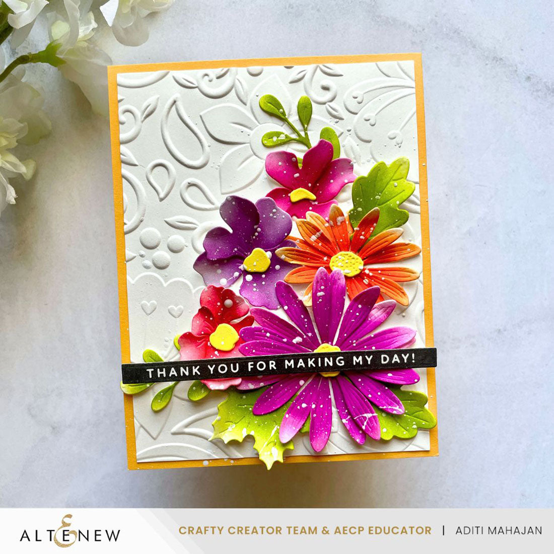 Altenew Hearts and Paislies Stencils alt8704 thank you