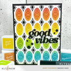 Altenew Heirloom Filigree Diamond Press Plate alt11503 rainbow good vibes card