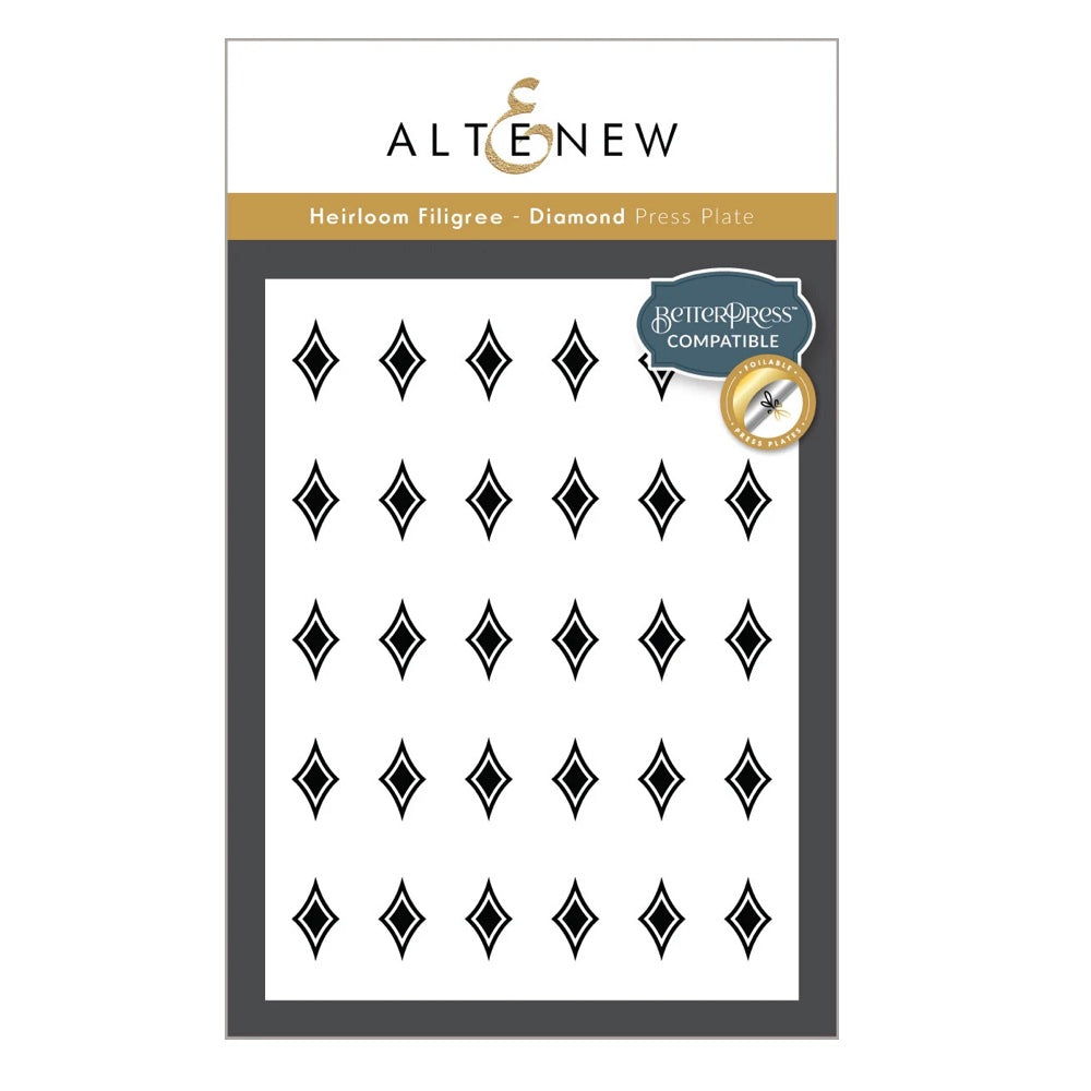 Altenew Heirloom Filigree Press Plate Stencil and Embossing Folder Set product image 1