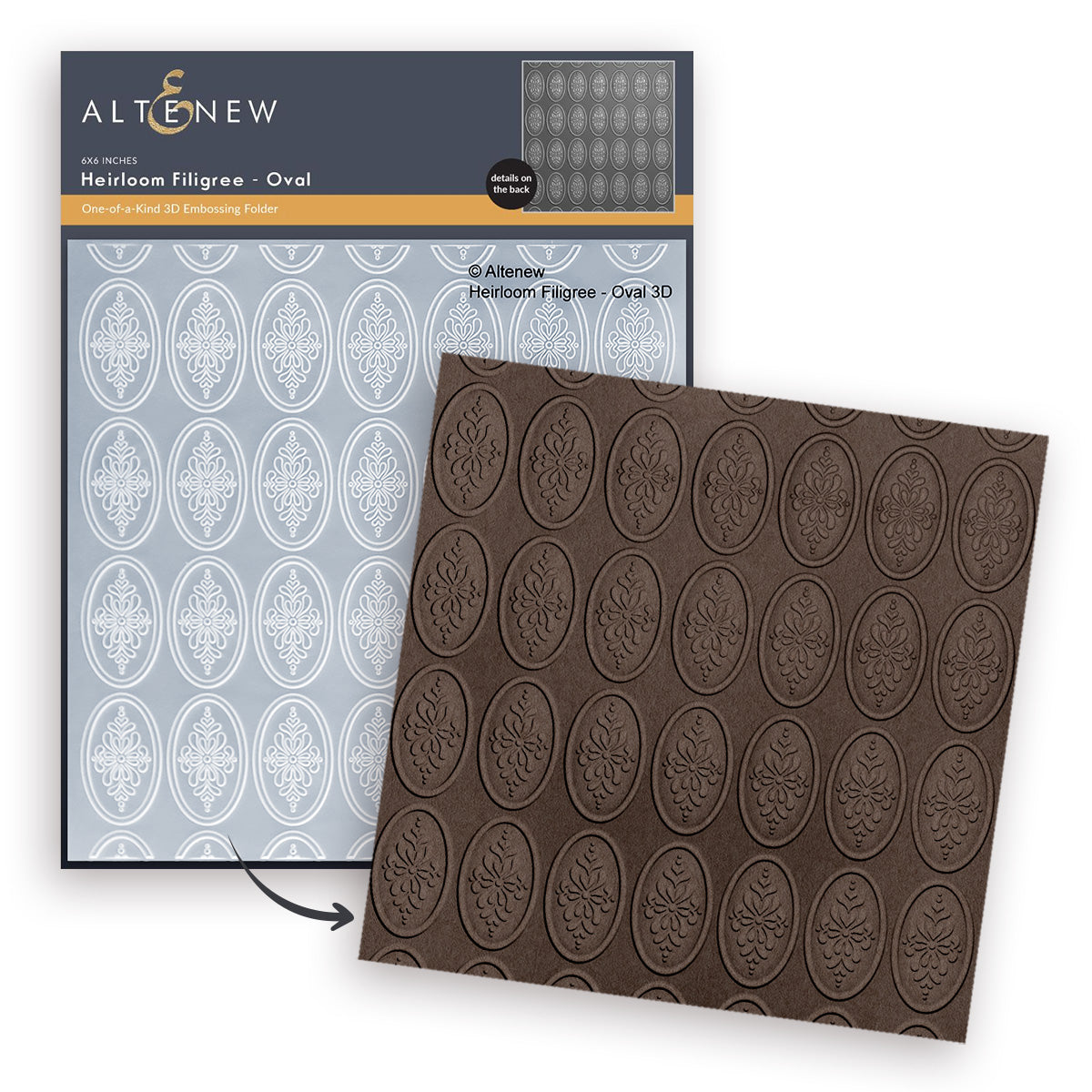 Altenew Heirloom Filigree Press Plate Stencil and Embossing Folder Set product image 3