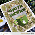 Altenew Heirloom Filigree Stencils alt11527 warm wishes card
