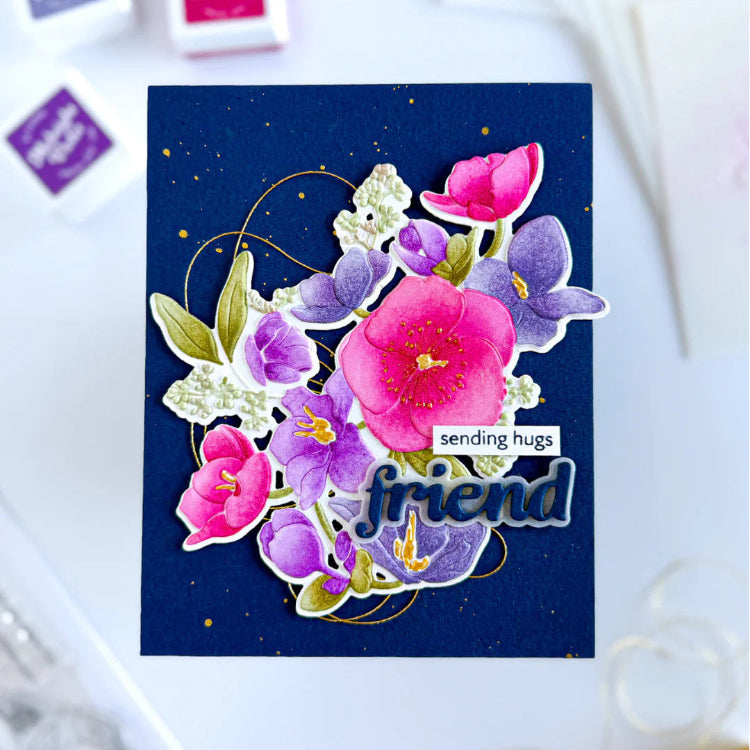 Altenew Hellebore Haven 3D Embossing Folder alt11141 friend