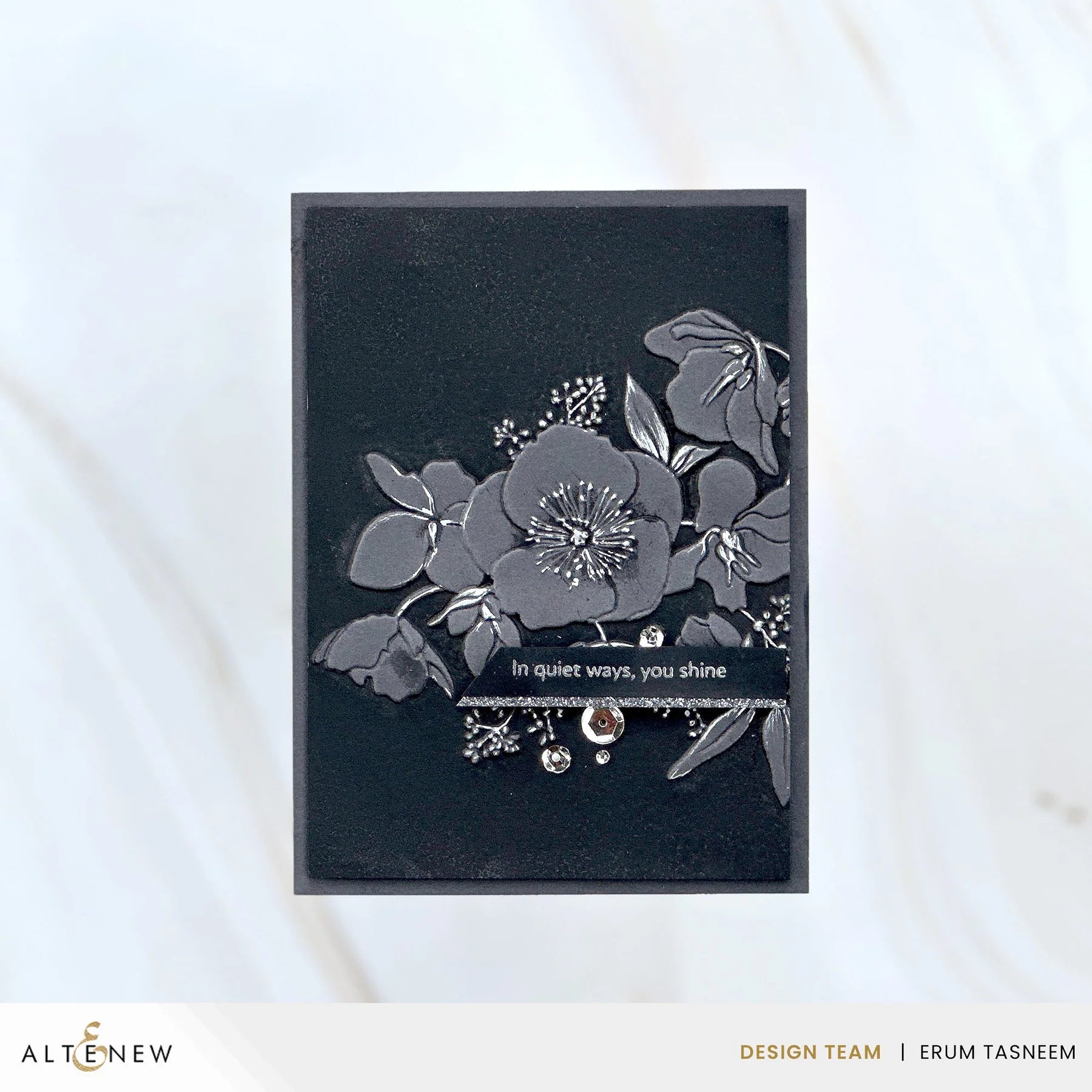 Altenew Hellebore Haven 3D Embossing Folder alt11141 gray