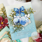 Altenew Holiday Adornments Clear Stamp and Die Set blue ornaments card nichol spohr | color-code:ALT01